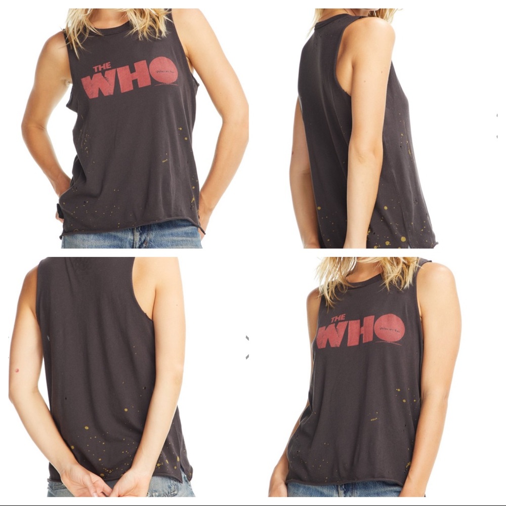 Chaser The Who Distressed Muscle Tee - Medium NWOT